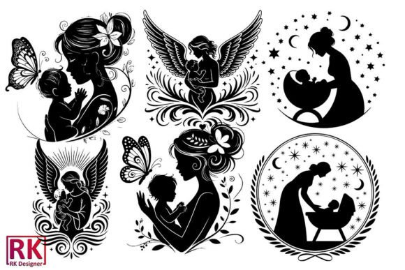 Download Mother’s Day Silhouette Vector Bundle - Vector bundle Collection