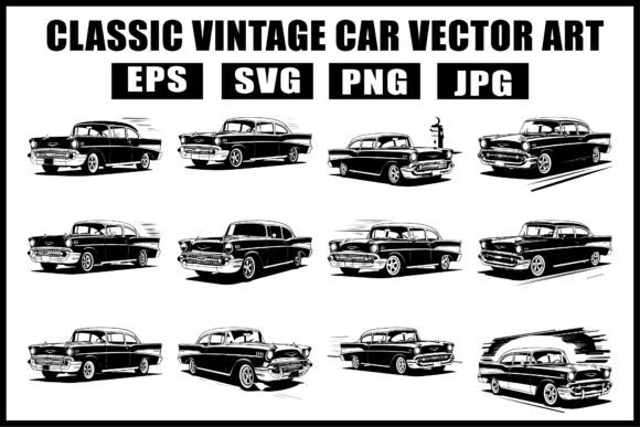 Download Retro Classic Car Vector Bundle - Vector bundle Collection