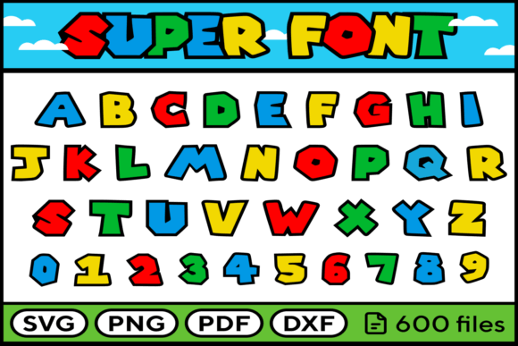 Download Super Font Svg Png Pdf Dxf Alphabet - Premium Resources