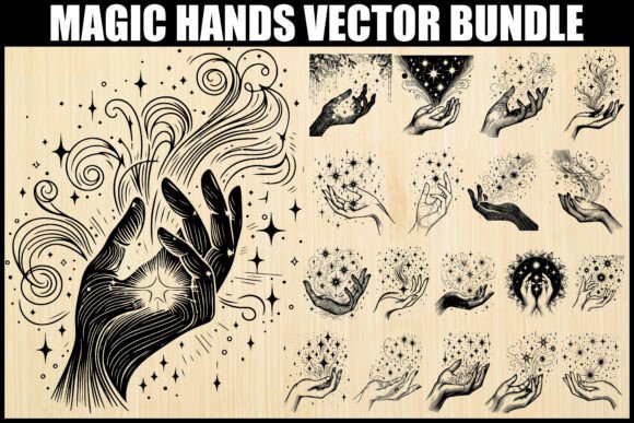 Download Mystical Magic Hands Vector Bundle - Premium Resources